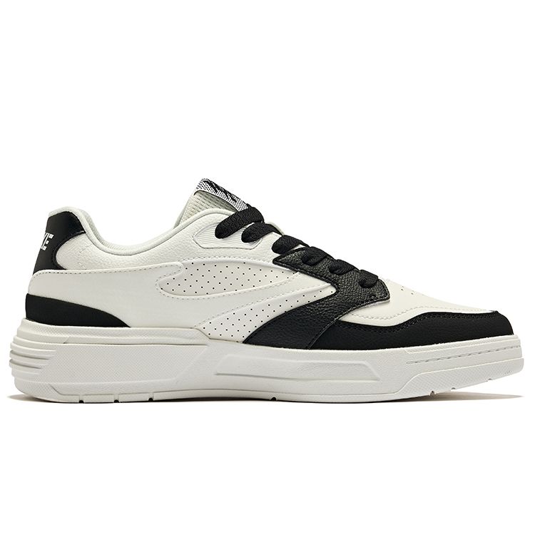 Hongxing Erke Comfortable Versatile Wear-Resistant Low-Top Sneakers Women sneakers Micro-Crystal-White Black 52124201142-004