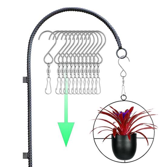 12 шт. Поворотні гачки, що обертаються, нержавіюча нержавіюча сталь, підвісні вішалки, вішалки, товари для вечірок