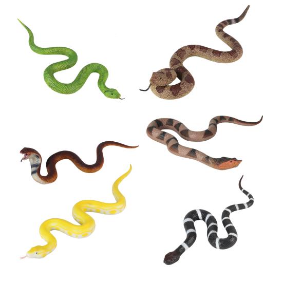 Decoration Flexible Eco-friendly Soft Animal Model Children Educational Toys Trimeresurus Stejnegeri