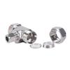 Tee 3 Ways Reducer 1/16"-1" 3-25mm Tube OD Compression Union SUS316L Stainless Coupler Pipe Fitting Connector With UNF Nut Lock