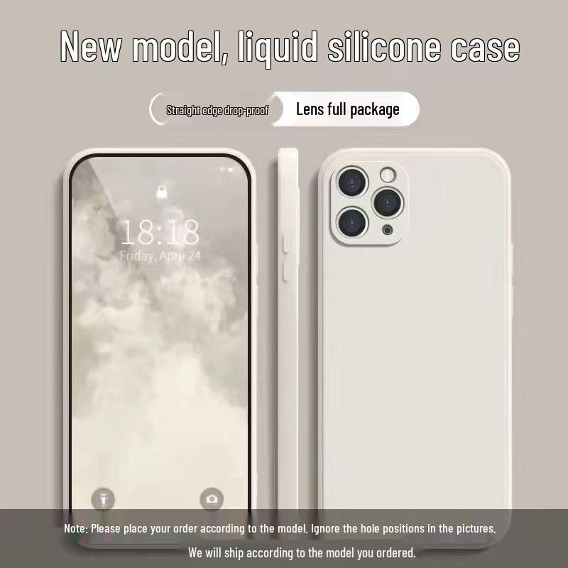 Apple 11 Pro Liquid Silicone Phone Case, Full Drop Protection, Skin-Friendly, Solid Color
