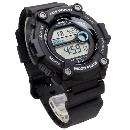 Casio CASIO Digital Men's Watch with Tide Graph & Moon Data Display Function WS-1300 Series Overseas Model (Black WS-1300H-1AV)