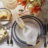 6/12Pcs Golden Napkin Rings Metal Hollow Triangle Circle Design Napkin Holders Buckles Family Dinner