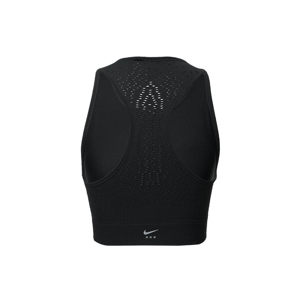 Nike X MMW Kooperation Einfarbig Halb-Reißverschluss Lässig Atmungsaktiv Ärmellos Sport-BH Damen Unterwäsche Schwarz DR5368-010