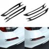 Black/Carbon Fiber Look Rear Bumper Reflector Decorative Frame For Honda Civic 11th Gen 2022-2024 Rear Fog Light Lamp Cover Trim