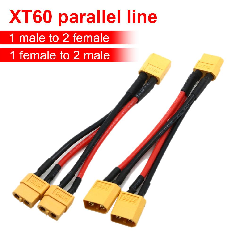 

Паралельний з’єднувач батареї XT60 «чоловік/жінка» Y Splitter Silicone Wirer 10 см 14AWG для двигуна зарядного пристрою
