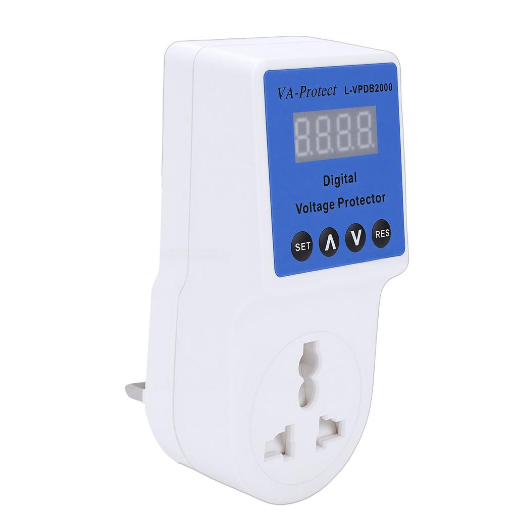 Voltage Surging Protector 20A Adjustable Safe Electrical Protect Power Socket with Digital Display UK Plug