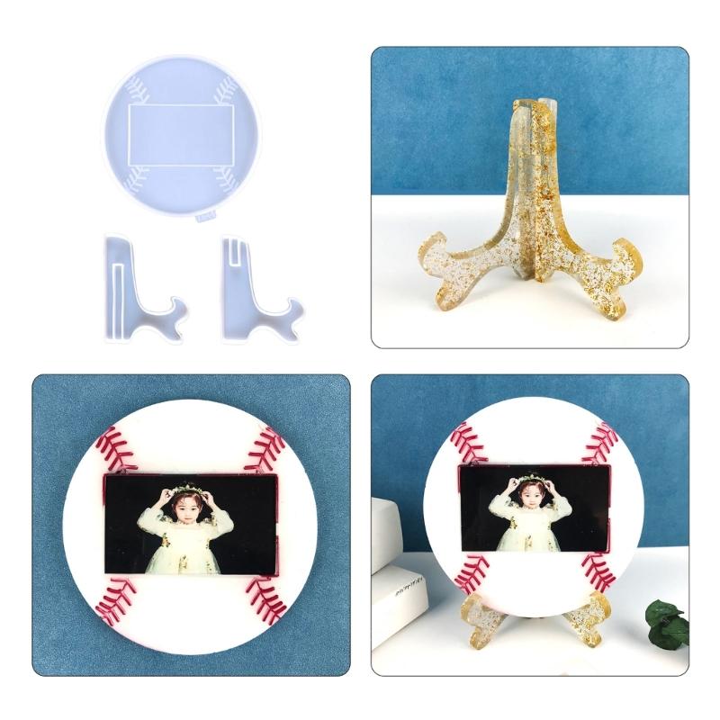 Resin Baseball Frame Mold Kit Resin Decorative Craft Molds Desktop Ornament Mold Jewelry Pendant Mold for Home Decor