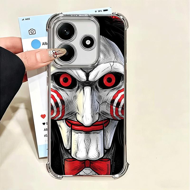 The J-Jigsaws Killer Horror Soft Phone Case For Xiaomi Poco X7 X8 Pro Max X6 X5 X3 F8 Ultra F7 M8 M7 M5S Redmi 15C 15A 15 14C 13