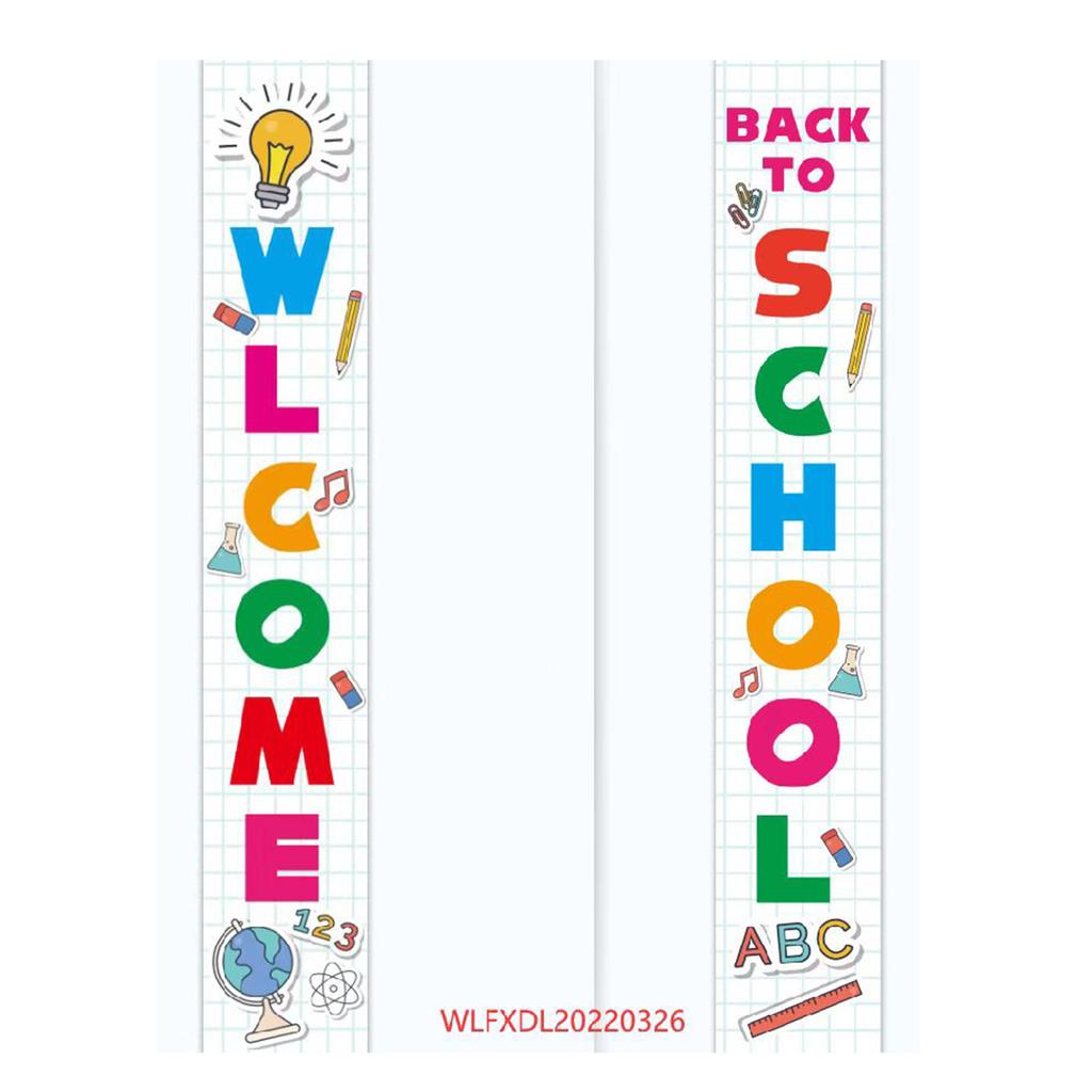 180X30 Opening School Classroom Door Atmosphere Decoration Polyester Cloth Couplet Flag Customization