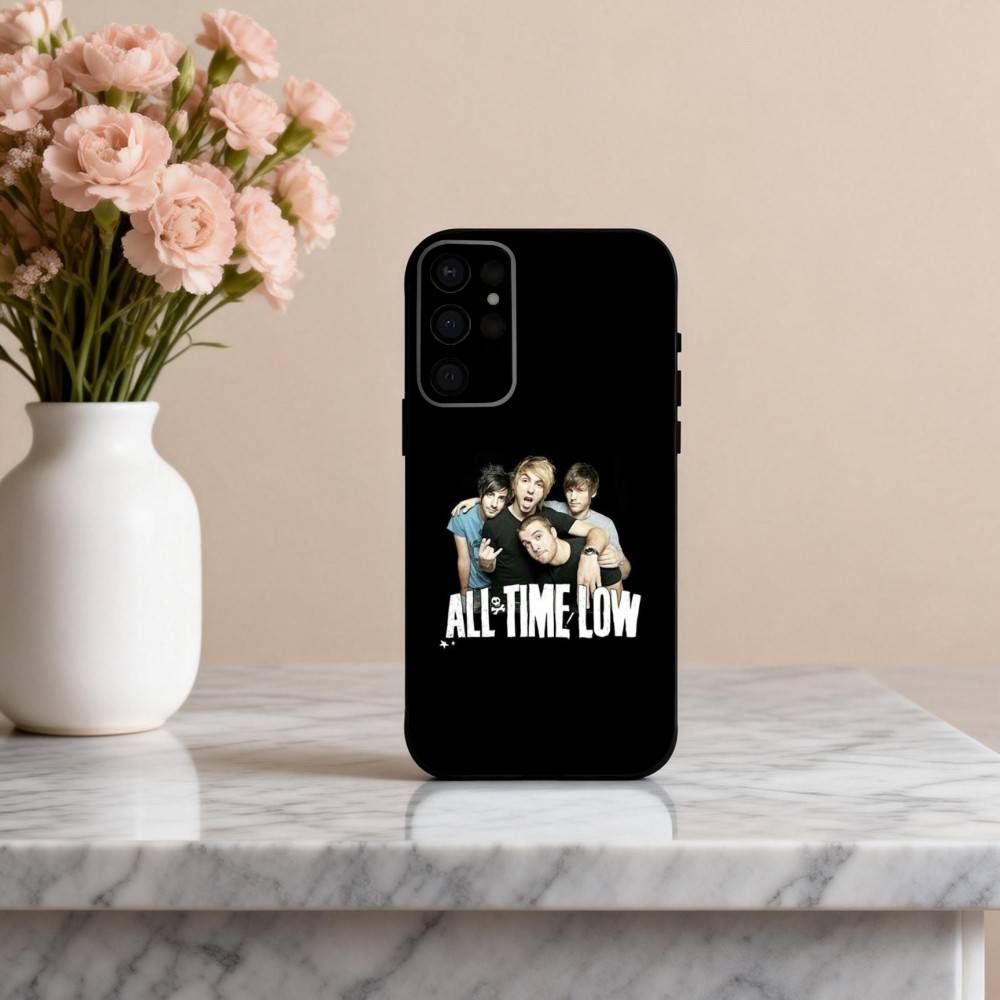 Punk A-All Time Low Band Phone Case For Samsung S25,24,23,22,30,21,10,9,Ultra,Plus,Lite,FE,4,5 G Soft Black Case