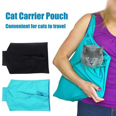 Anti-Scratching Cat Carrier Pouch Folds Tote Design Cat Carrier Bag Breathable Washable Cat Grooming Tote Bag for Nail Trimming