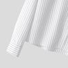 2026 Spring and Autumn New Men's Long-Sleeve Striped Shirt, Loose Short Base Shirt
