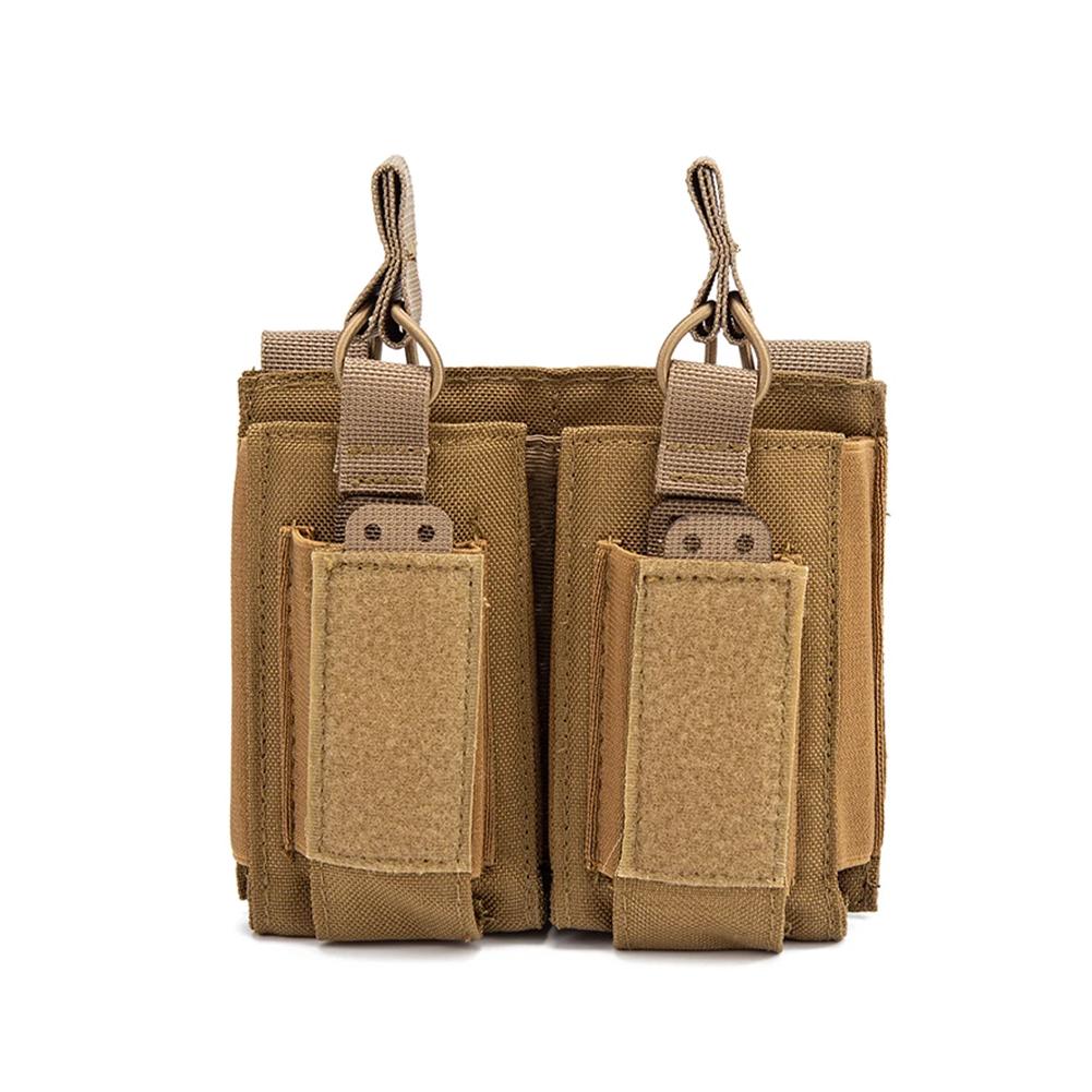 1Pc M4 M14 M16 AK AR Magazine Pouch Tactical Molle Triple Magazine Pouch Double-Layer Mag Pouches Universal Cartridge Holder