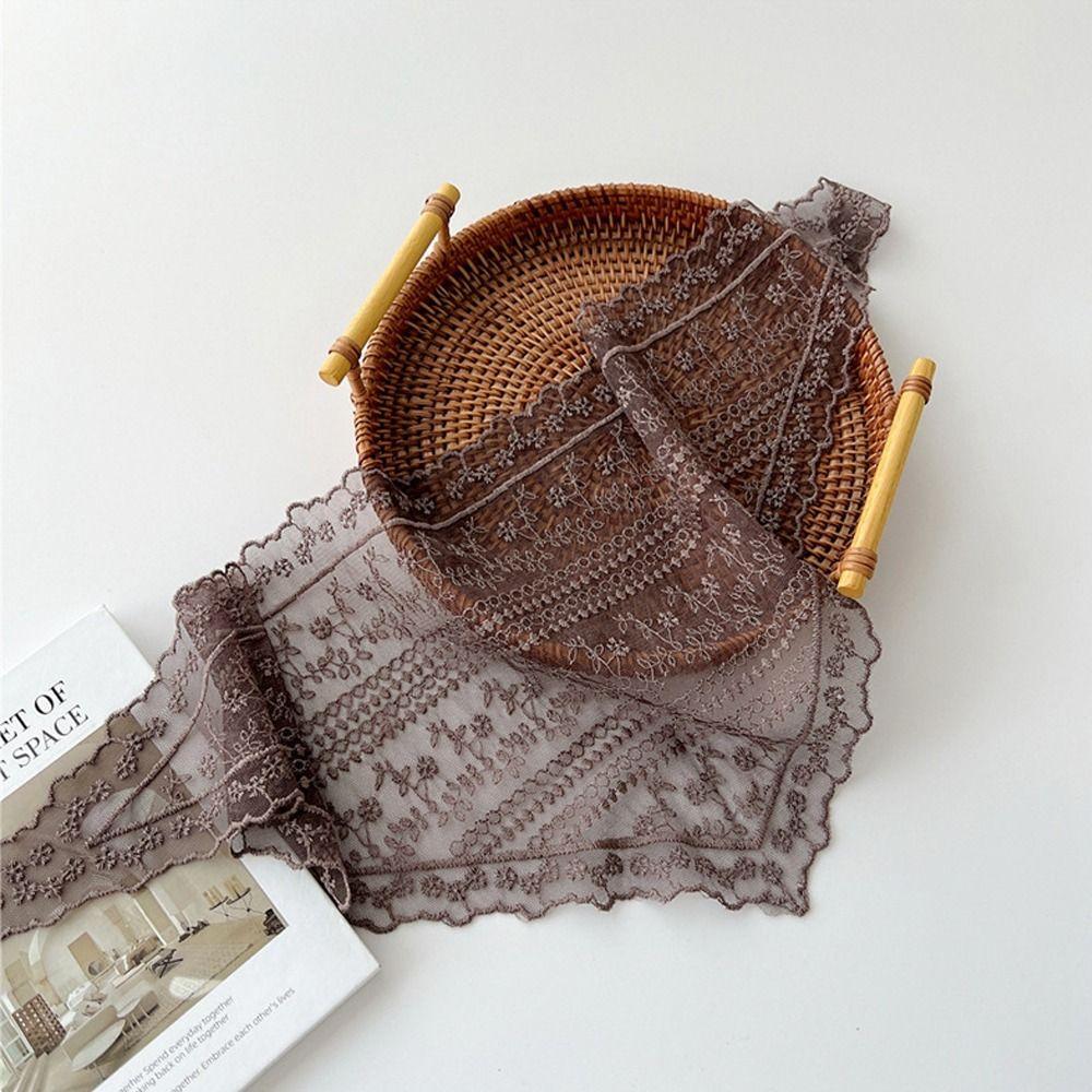 Gentle Triangular Lace Hair Scarf Ruffles French Pastoral Style Headscarf Hair Accessories Photo Headband Turban Women Girls