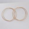 2026 New Double Circles Women's Hanging Earrings Gold Color Metal Hollow Round Dangle Earrings Punk Personality Ear Jewelry