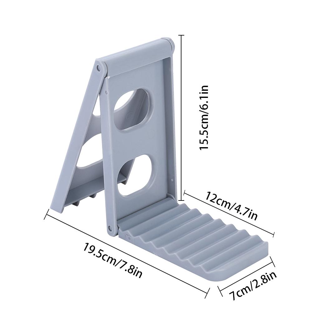 Collapsible ABS Plate Drainer with Slots Kitchen Non-slipping Pot Lids Holder Multifunctional Pot Cover Holder