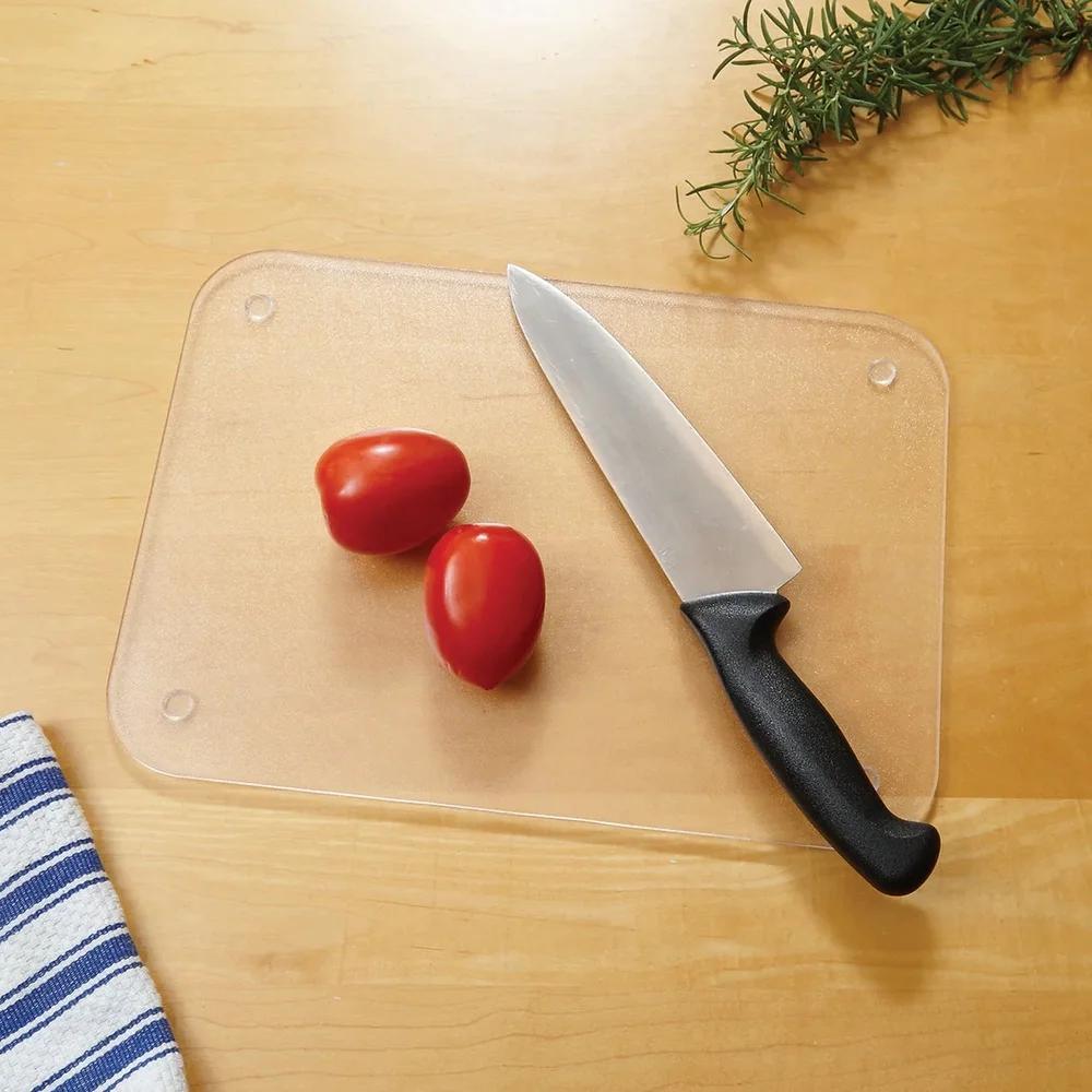 Acrylic Cutting Board Medium 12x8 Pebble Finish Easy Clean BPA Free Food Prep Tool Kitchen Use