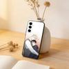 R-roses and C-champagne Phone Case Black Silicone Soft For Samsung Galaxy A73,A72,A71,A70,A53,A52,A51