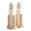 Bamboo Disposable Cup Dispenser and Storage Rack