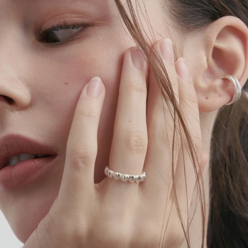 SOSOO 925 Silver Thick Sailor Rope Open Ring