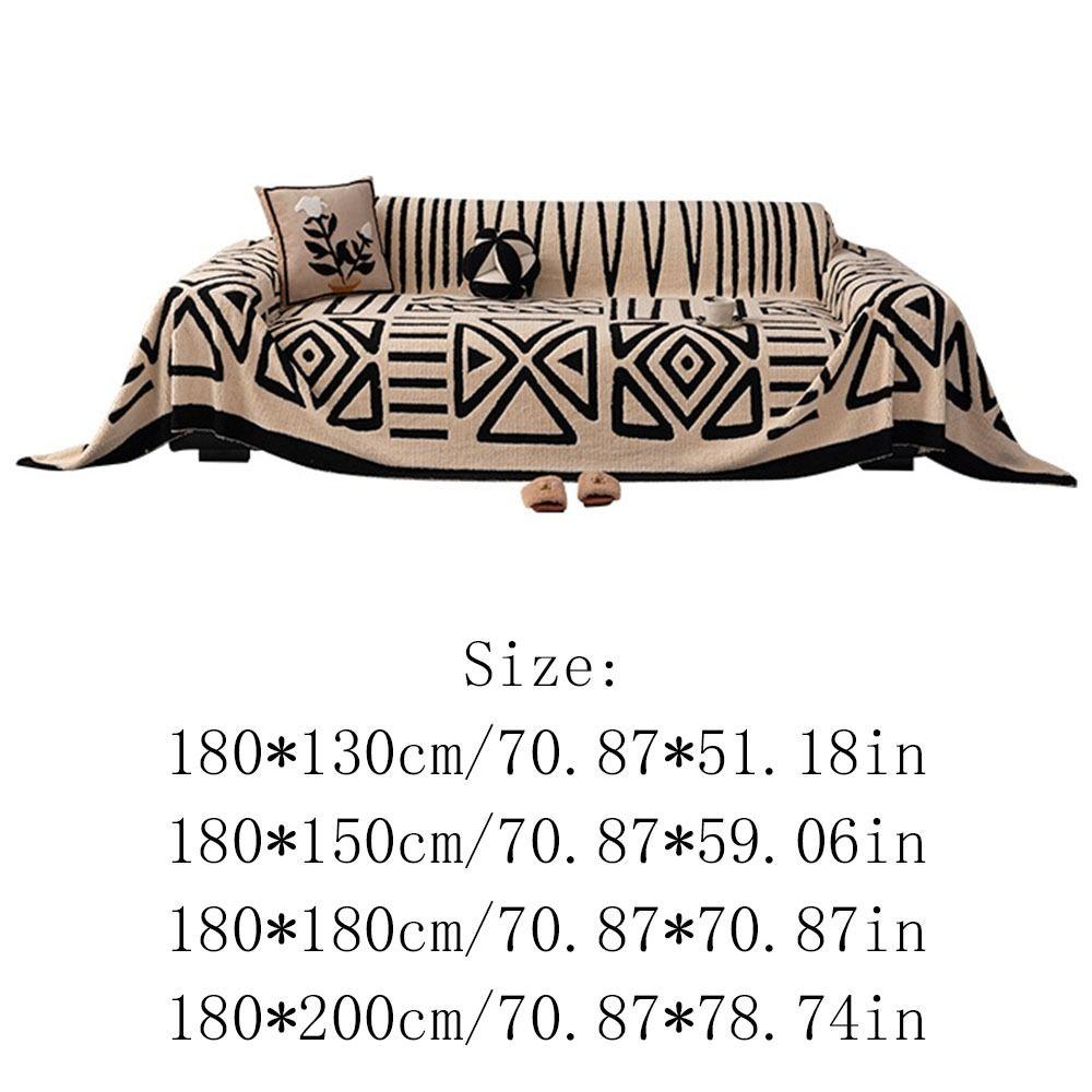 Fashion Vintage Interlocking Sofa Protector Comfort Warm Sofa Cover Non-Slip Sofa Blanket