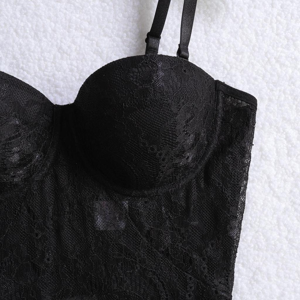 2025 Spring/Summer European & American Style Sexy Lace Slim Fit Spaghetti Strap Dress