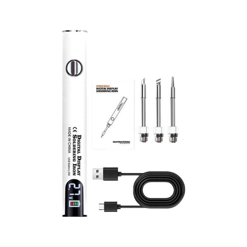 Rechargeable USB Powered Welding Soldering Iron Featuring 3 Temperature Setting For Home Repair Model Making Enthusiasts