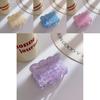 Charming Pink And Purple Acetate Hair Claw Clips For Women Trendy Sweet Design