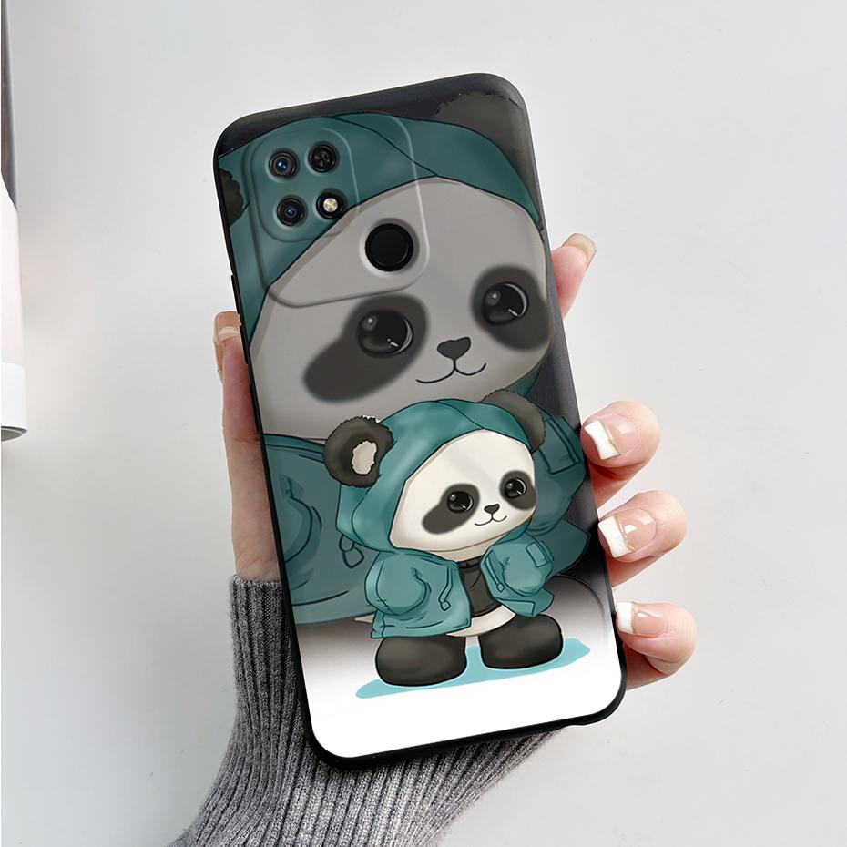 for Funda Poco C40 C65 C55 C51 Case Cute Panda Soft Silicone Back Cases for Xiaomi Poco C40 C 40 Phone Cover for PocoC40 Bumper