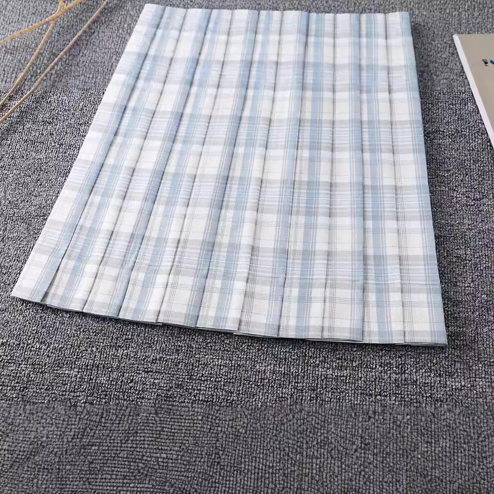High-Waisted Japanese JK Plaid Pleated Skirt - School Uniform Style