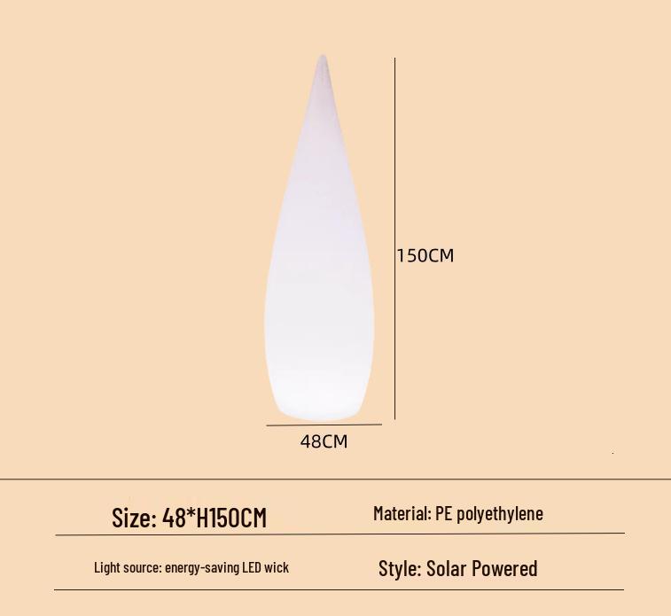 Luminous Teardrop Outdoor Floor Lamp: Perfect for Camping, Weddings, Gardens, Villas, Pools, and Paths