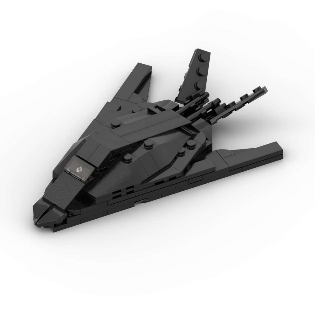 Klocki MOC Seria Wojskowa F-117 Nighthawk Samolot Myśliwski Stealth ze Stojakiem Model Samolotu Zabawka Montażowa dla Dzieci