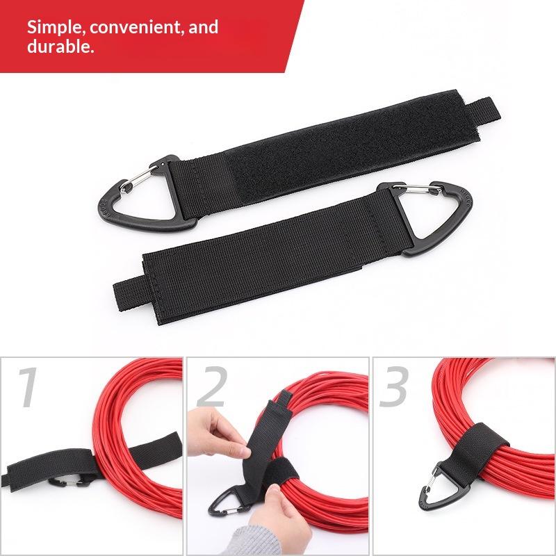 Heavy-Duty Hook And Loop Cord Carrying Strap Wire Manager Power Cord Management Nylon Heavy Cord Storage Straps For Cables Hoses