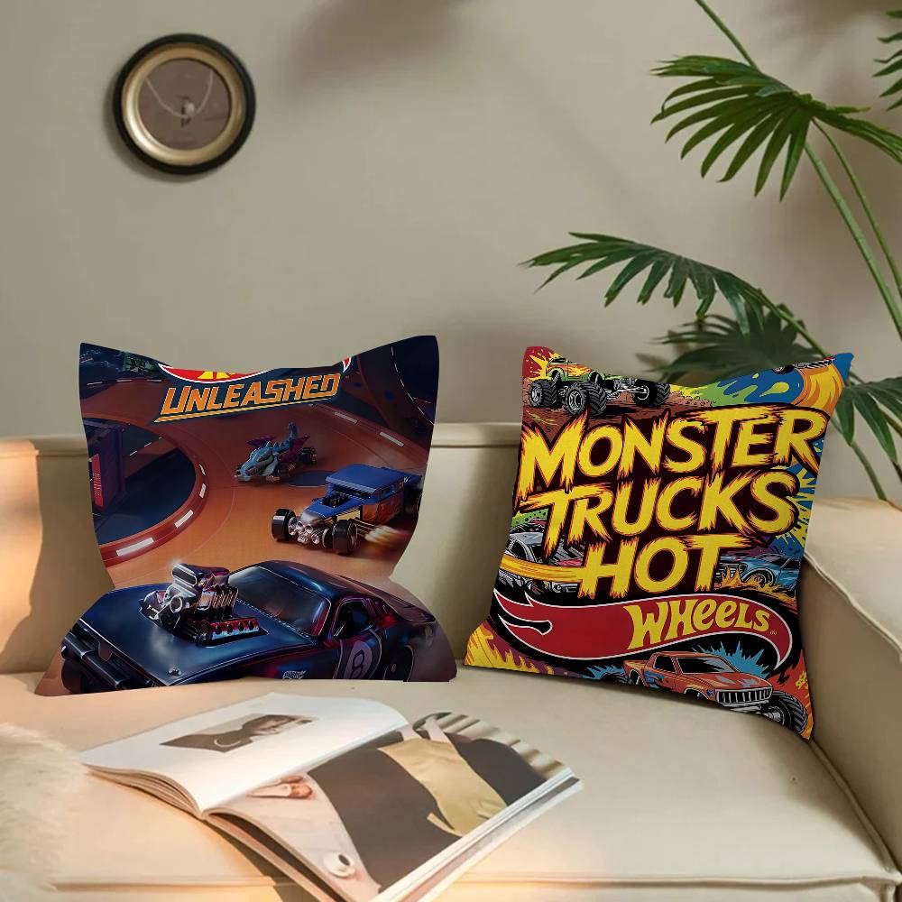 H-Hot Funny W-Wheels Pillow Cover Sofa Cushion Cover Home Room Decoration Children Gift