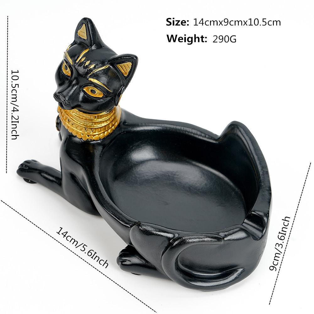 

Ancient Egypt Anubis Dog God Pallet Resin Handicraft Best Cat God Ornament Desktop Storage Pyramid Museum Souvenir