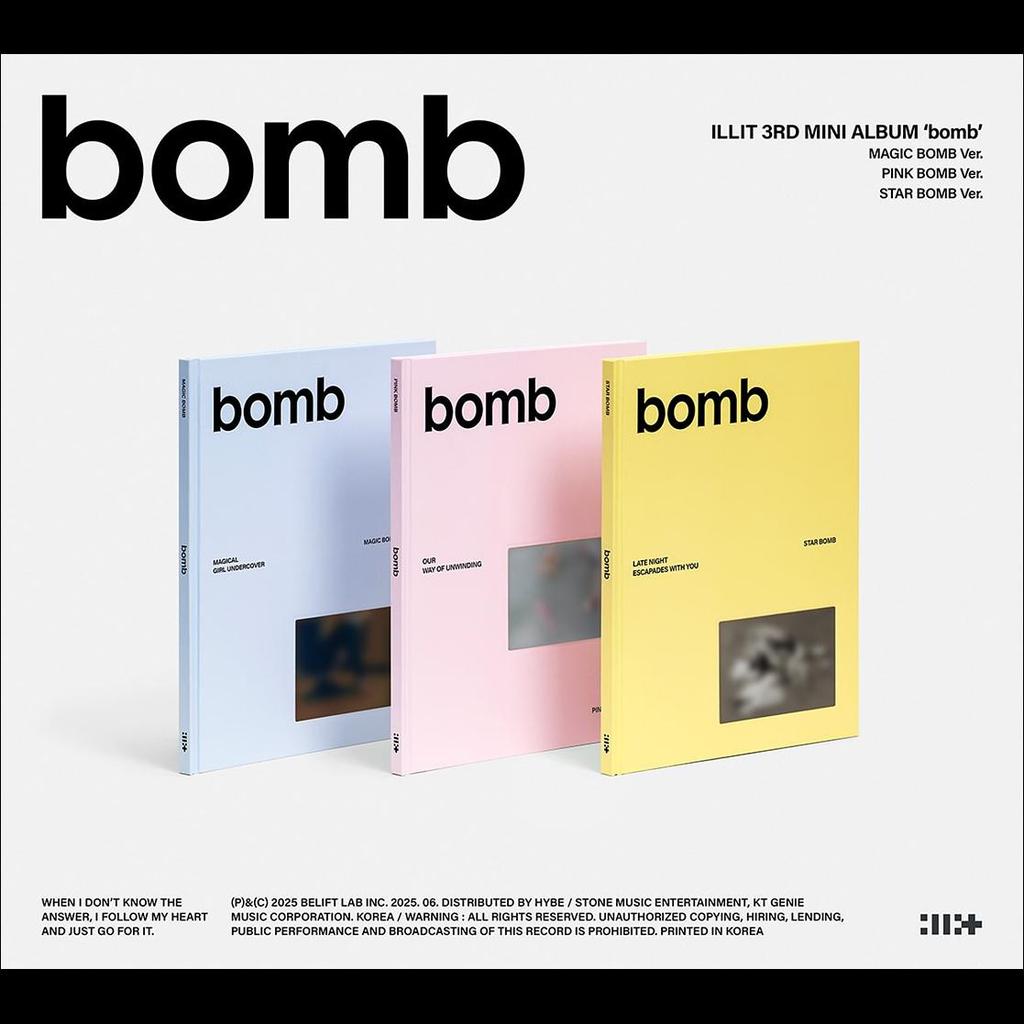 ILLIT Bombowy 3. minialbum (BOMBA MAGICZNA Wersja. / RÓŻOWA BOMBA Wersja. / BOMBA GWIAZDOWA Wersja)