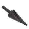 Step Drill Bit HSS Spiral Groove Pagoda Hole Reamer Hex Shank Tool for Metal Black 9 Steps(4?20mm)