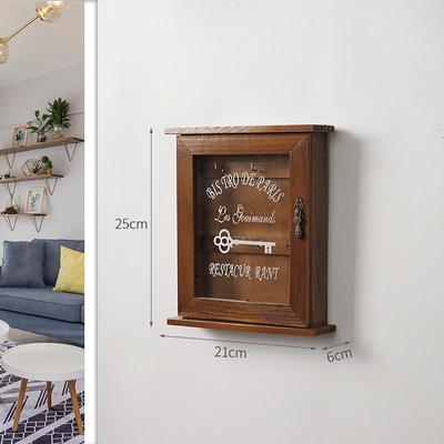 Solid Wood Key Storage Box Wall Hanging Doorway Living Room Creati Ve Home Finishing Decoration Entrance Key Storage Key Box