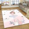 Cute Dream Ballet Girl Ballerina Fairy Cartoon Rug Carpet for Living Room Bedroom Decor,Non-slip Decoration for Sofa Doormat Kid