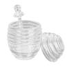 Transparent Honey Dispenser with Lid Spoon Large Capacity Honey Container for Storing Honey
