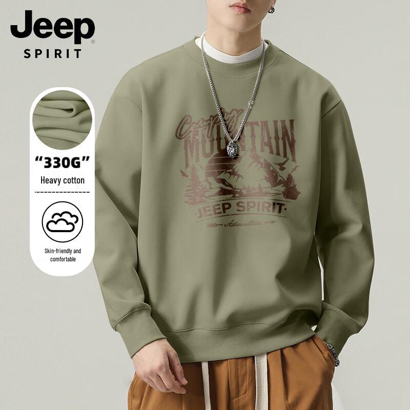 JEEP SPIRIT Men's Loose Fit Crewneck Sweatshirt