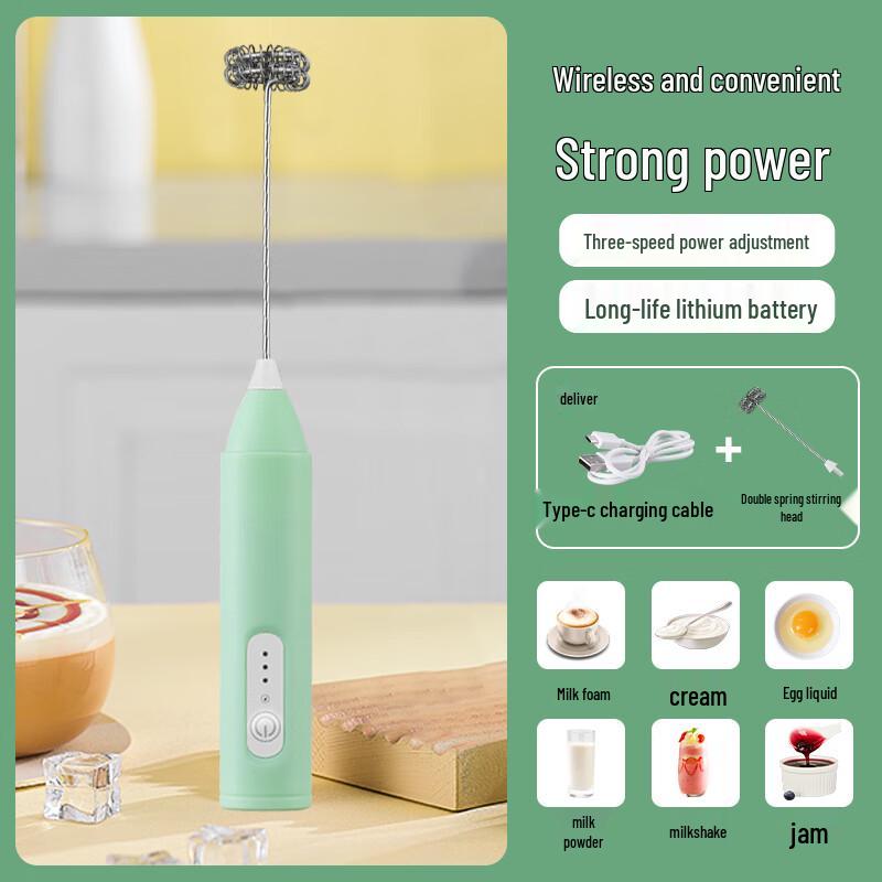 

Zhaoran Ручний електричний 3-швидкісний спінювач молока