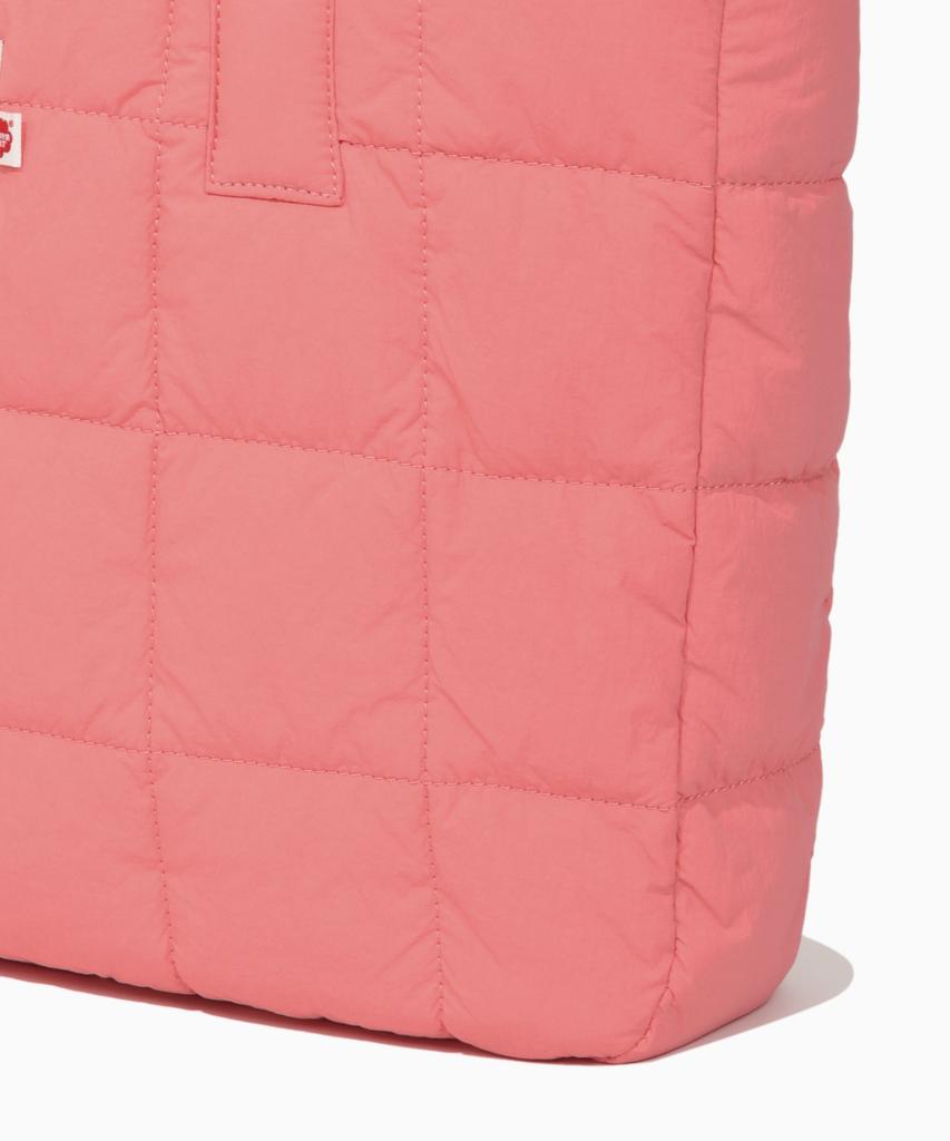 Covernat Woman Clover Heart Quilted Big Tote Bag Pink