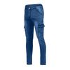 Mens Stretch Denim Pant Distressed Ripped Freyed Slim Fit Pocket Jeans Trousers