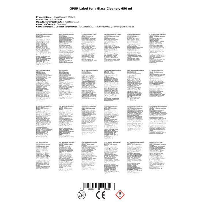 Glasreiniger, 650 ml