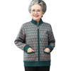 Grandma Sweater Jacket Women's Middle-aged and Elderly Autumn and Winter Clothing Fleece Cardigan Year Old 0 Old Man Old Lady Warm Clothes