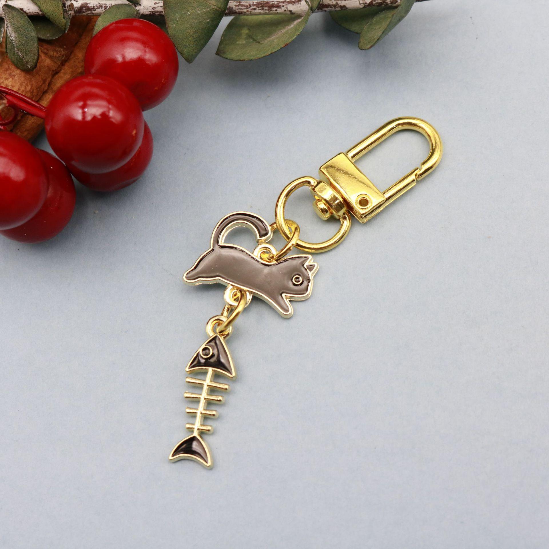 Fishbone Cat Keyring Pendant - Hot Selling Simple Design