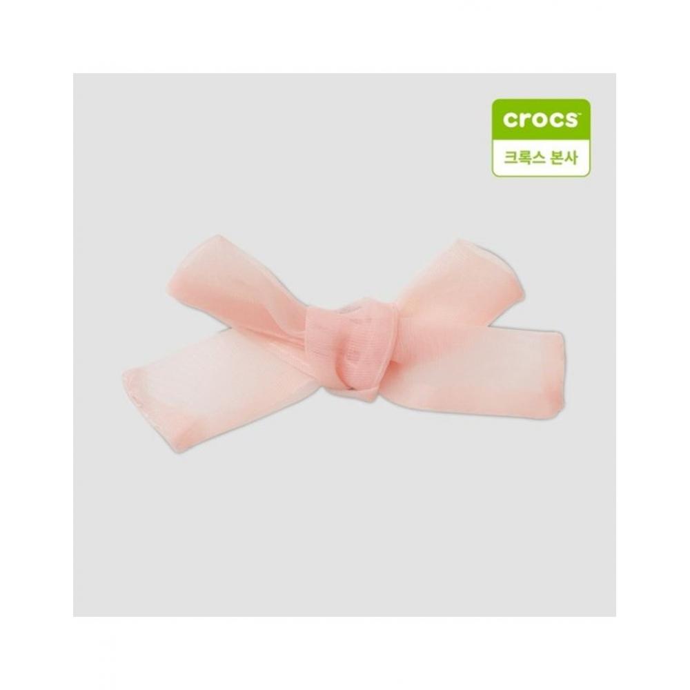 

Crocs Pink Sheer Ribbon Zibbitz Charm 10013390 onefree