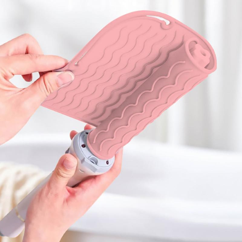 Multifunctional Silicone Heat Resistant Pad Insulation Mat For Hair Straightener Heat Curling Stick Curler Flat Irons
